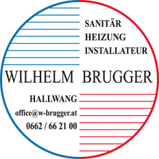 Zeichen von Wilhelm Brugger: Sanitär, Heizung, Installateur, Hallwang